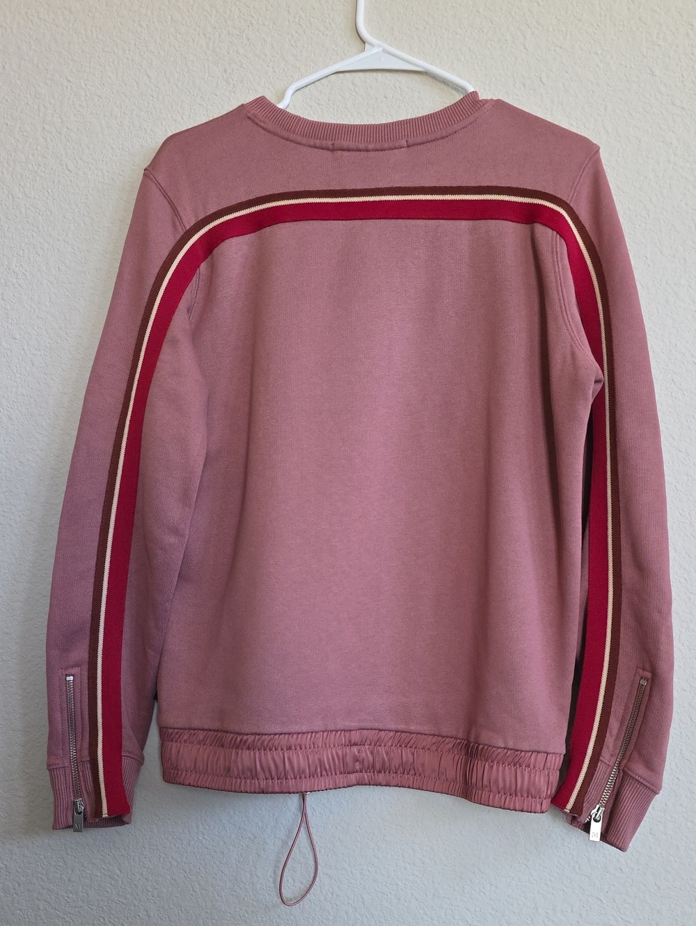 NEW Scotch & Soda Pink Mauve Crewneck Sweatshirt Contrast Stripe Boys Edition M